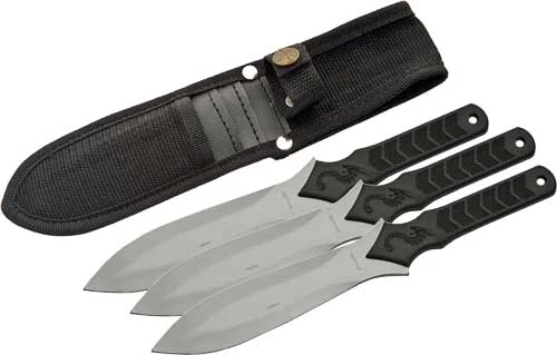 SZCO RITE EDGE 10" DRAGON - THROWING KNIFE 3PC SET W/SHTH