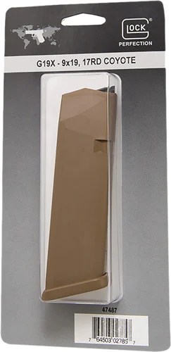 GLOCK OEM MAGAZINE 19X 9MM - LUGER 17RD COYOTE BROWN