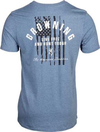 BROWNING SS T-SHIRT HUNT TOUGH - BLUE LARGE