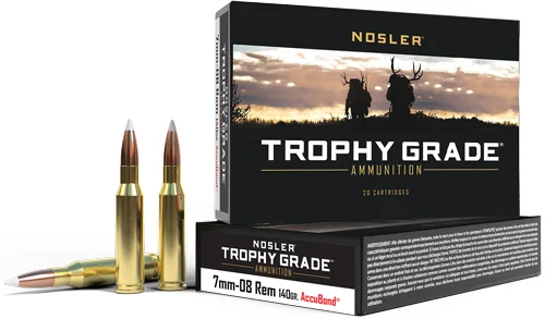 NOSLER TROPHY 7MM-08 REM 140GR - ACCUBOND TIP 20RD 10BX/CS