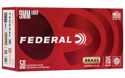 FED CHAMP 9MM 115GR FMJ BRS 50/1000