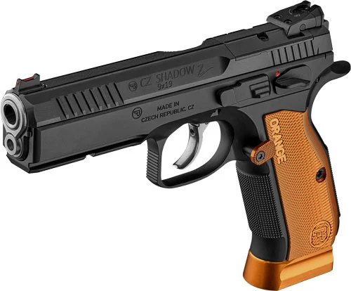 CZ SHADOW 2 ORANGE OR 9MM 17RD - MAG BLACK POLYCOAT STEEL FRAME