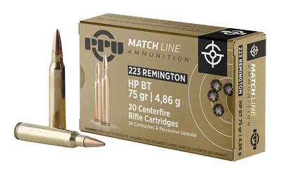 PPU .223 REM MATCH 75GR HPBT 20/1000