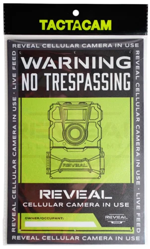 TACTACAM REVEAL NO TRESPASSING - SIGN 3PK - Image 2