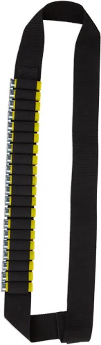 BULLDOG SHOTGUN AMMO BANDOLIER - HOLDS 20 SHELLS 2" WEBBING BLK