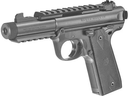 RUGER MARK IV 22/45 TACTICAL - 22LR 4.40 ADJ. BLACK RUBBER - Image 2