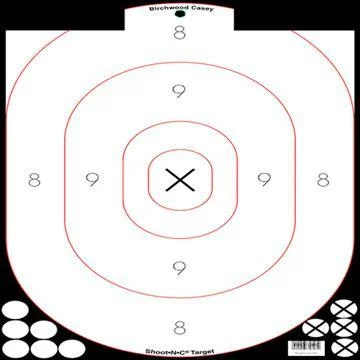 Birchwood Casey Shoot-N-C 12" x 18" White/Black Silhouette - 5/Pack 90 Pasters