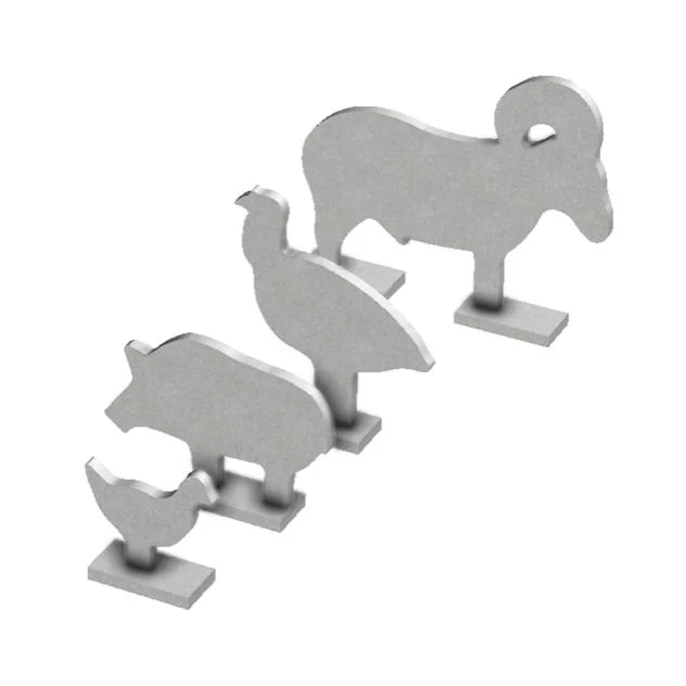 Birchwood Casey Silhouette Knock Over Targets - 4/ct (Chicken Turkey Pig and Ram)