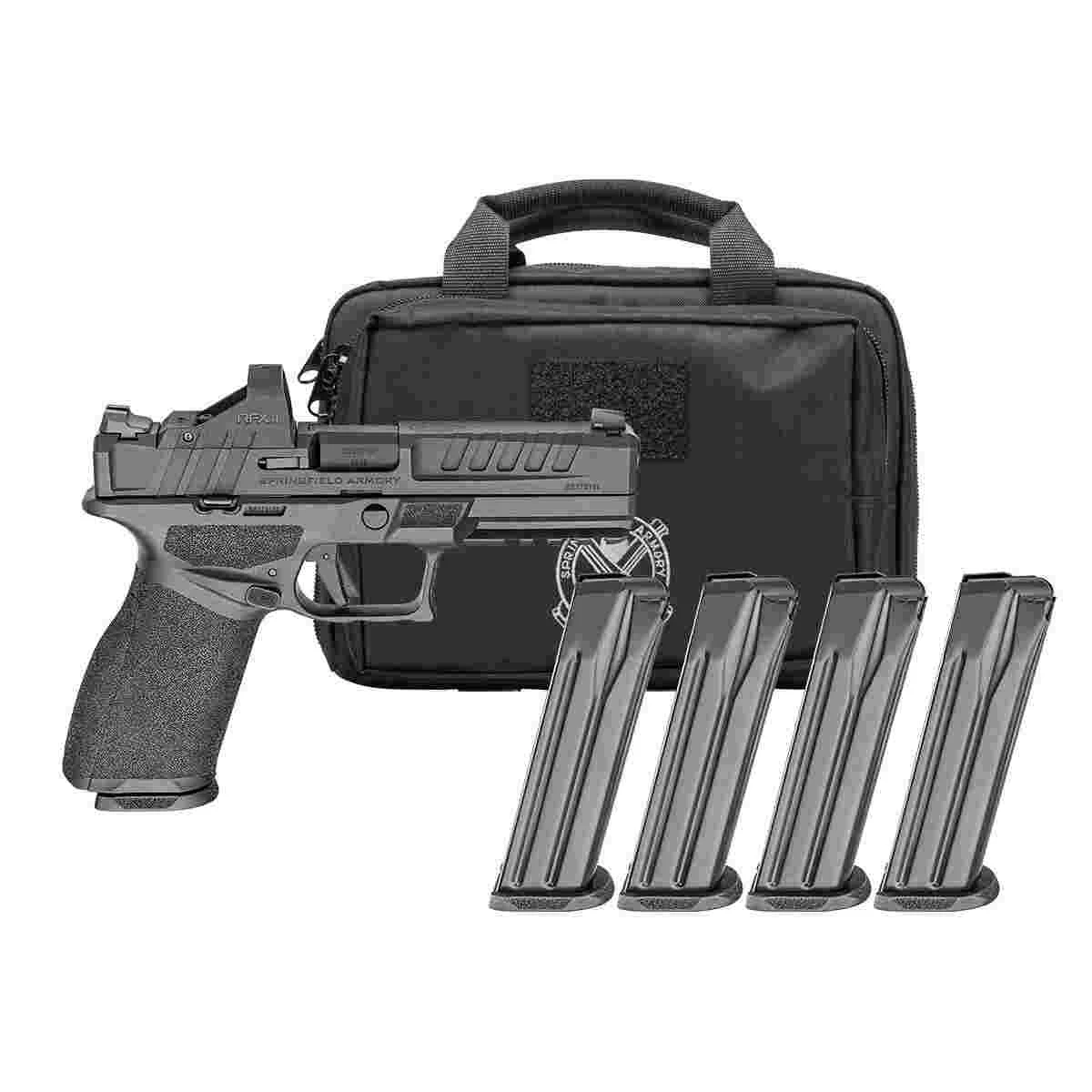Springfield Gear Pac Echelon Handgun 9mm Luger 10rd(4) Magazines 4.5" Barrel Green Dot & Bag CA Compliant