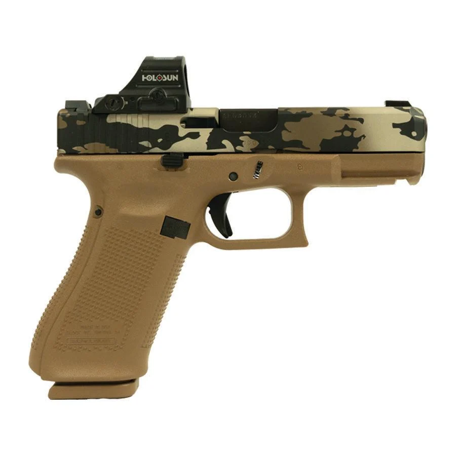 Glock V-Series Model 19x OR Camo Handgun 9mm Luger 17rd Magazines (3) 4.02" Quad Ported Barrel w/Holosun 407C X2