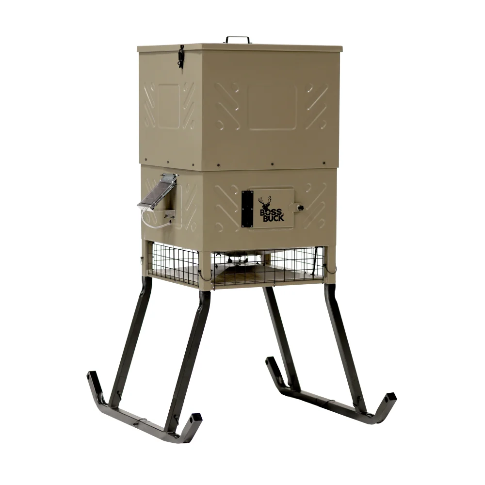 Boss Buck Fill Sled Feeder with Diverter Plate and Solar Panel 600lb