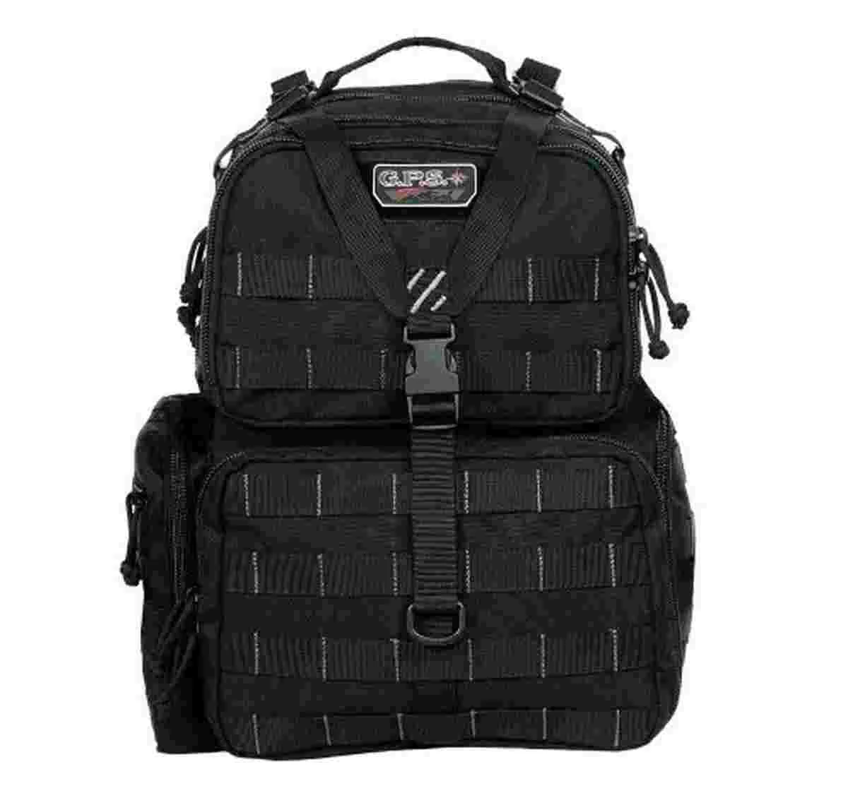 G-Outdoors GPS Tactical Range Backpack Holds 3 Handguns Black