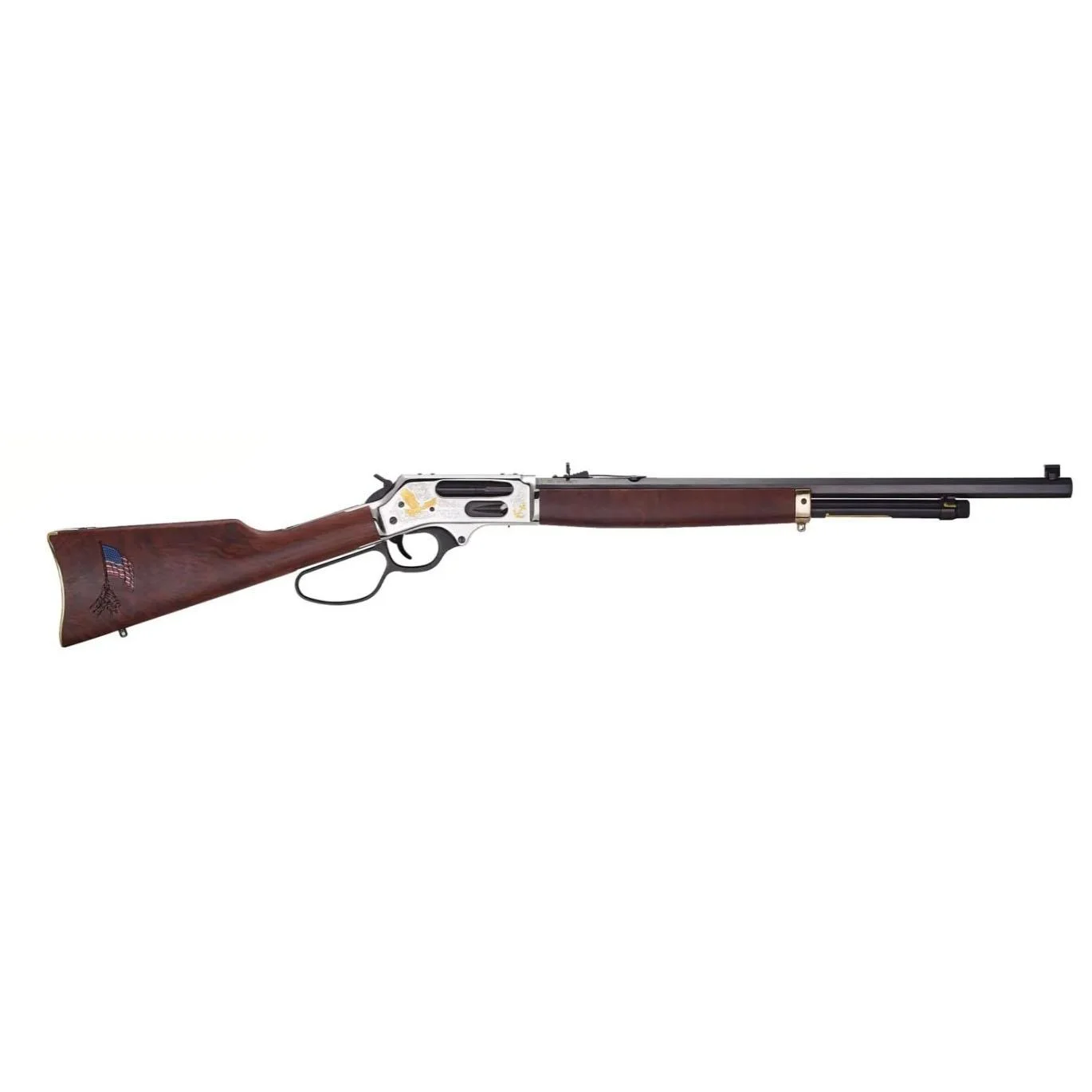 Henry "Spirit of the Corps" 250th Brass Lever Action Side Gate Rifle .45-70 4rd Magazine 22" Octagon Barrel with Large Loop