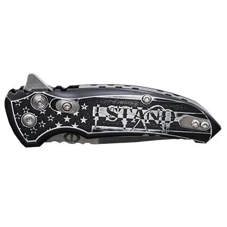 Hogue X1-Microflip 2.75" Knife Custom Outlaw Ordnance - I Stand Engraving