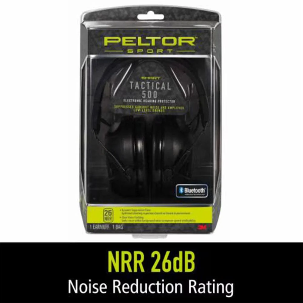 Peltor Sport Tactical 500 Electronic Ear Muffs 26dB Black