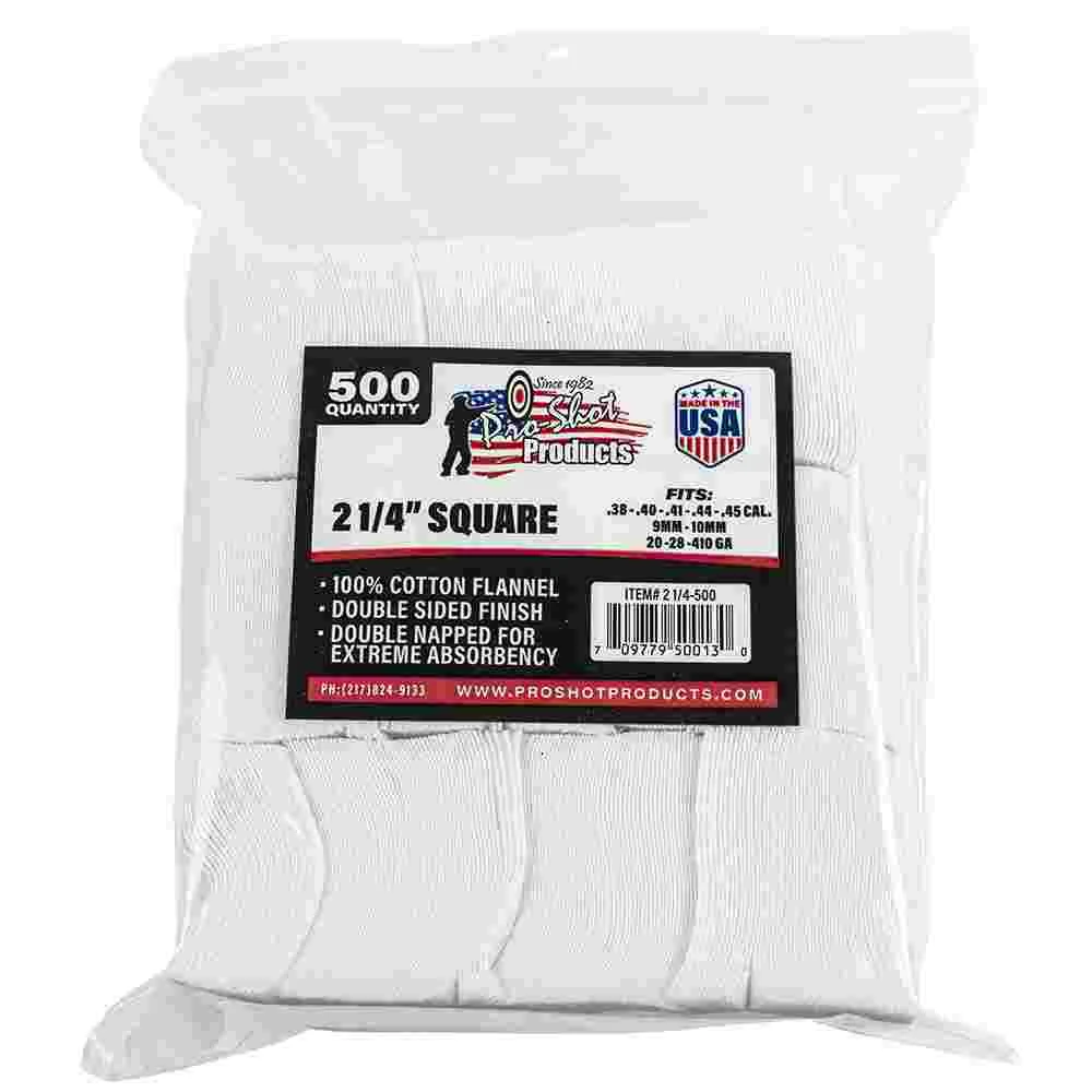 Pro-Shot 2 1/4" Square 100% Cotton Patches 500/ct