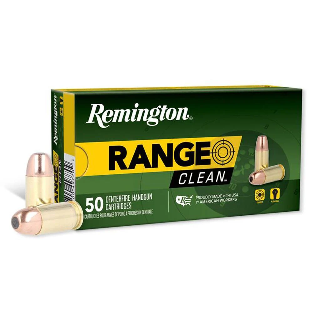 Remington Range Clean Handgun Ammunition .380 Auto 95gr FNEB 955 fps 50/ct