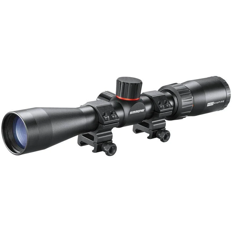 Simmons Pro Target Rimfire Rifle Scope 3-9x32mm 1" SFP .22 Dropzone with Weaver Style Rings