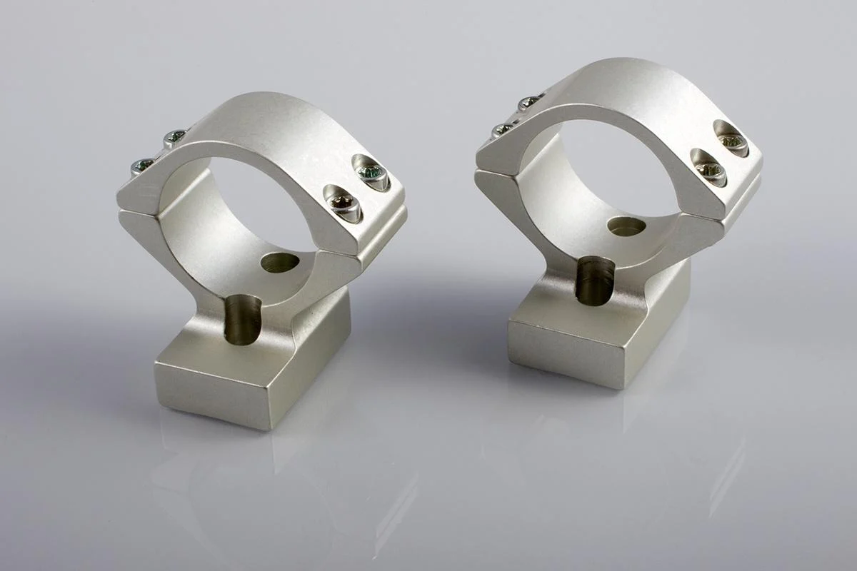 Talley Lightweight Alloy Mount Combo - Silver 1" - High Savage w/Accutrigger Stevens 200 Stiller Predator Ruger American SA