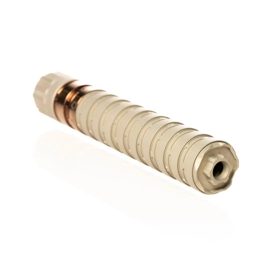 Q Erector 9 Suppressor 9mm Luger 8.7" with 1/2-28 Piston Tan