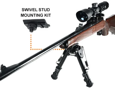 UTG BIPOD TACTICAL OP 5.9-7.3" - PICATINNY MOUNT W/STUD ADAPTER - Image 3